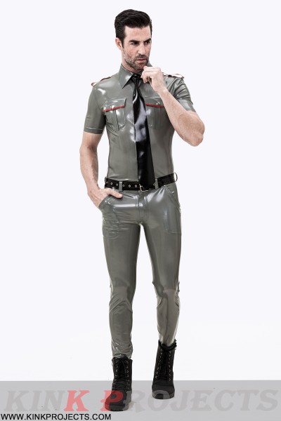 Male Short Sleeves Military Uniform Shirt 