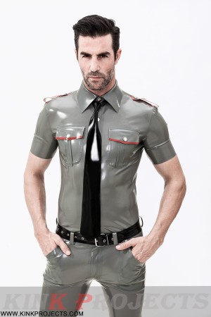 （Stock clearance) Male Short Sleeves Military Uniform Shirt 
