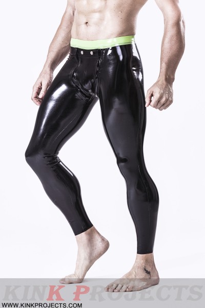 Male Studded & Zippered 'Codpiece' Latex Leggings