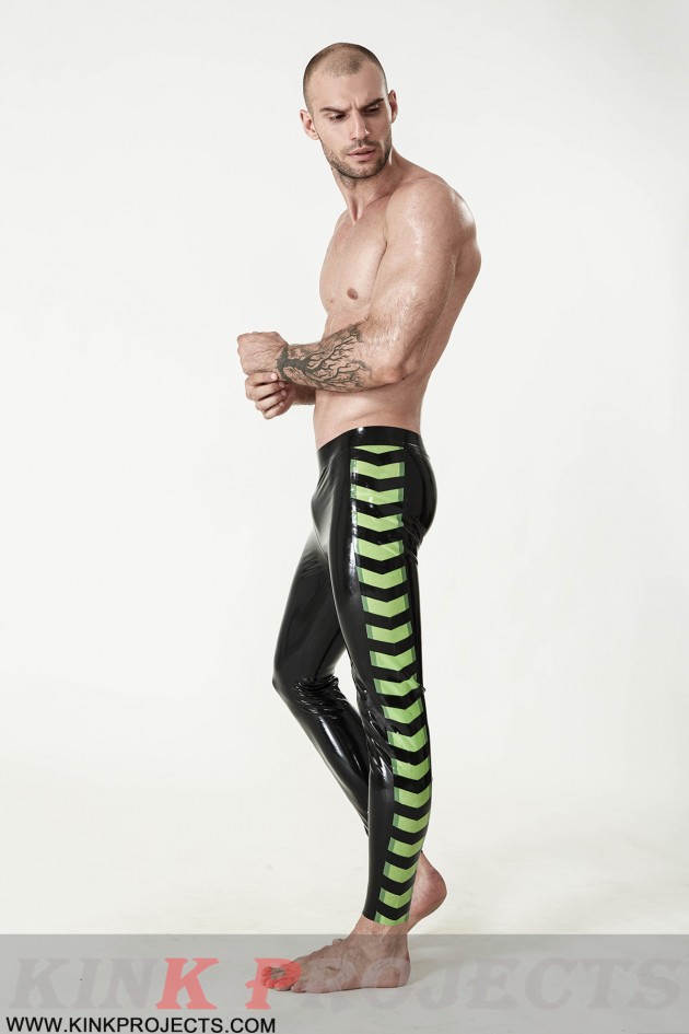 Male 'Hazard Strips' Leggings