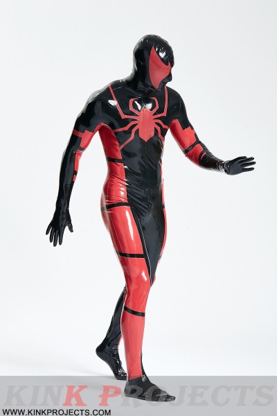 Male 'Red Venom-Man‘ Rubber Catsuit