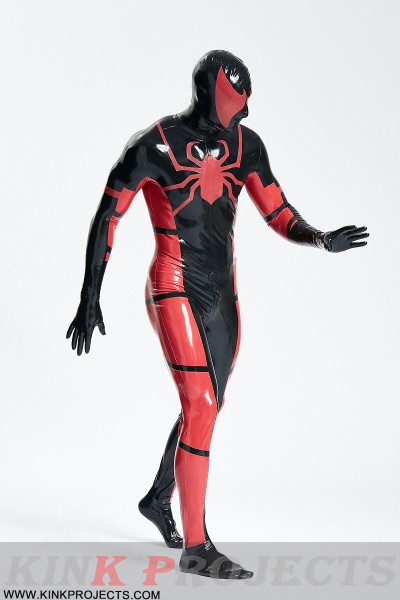 Male 'Red Venom-Man‘ Rubber Catsuit