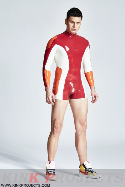 Male Tri-Color Long-Sleeved Shortie Suit