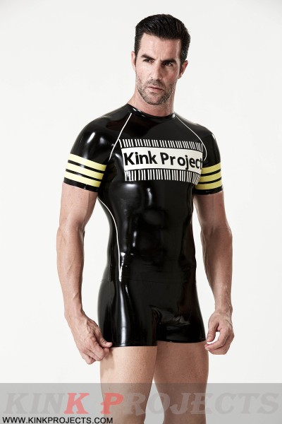 Male 'Barcode' Kink Project Branding Raglan Sleeve T-Shirt 