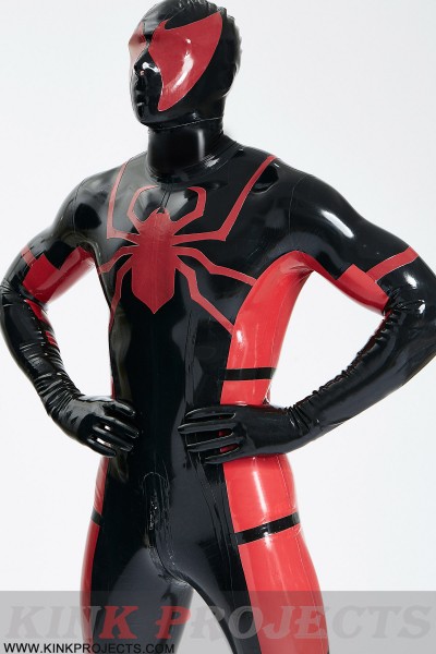 Male 'Red Venom-Man‘ Rubber Catsuit