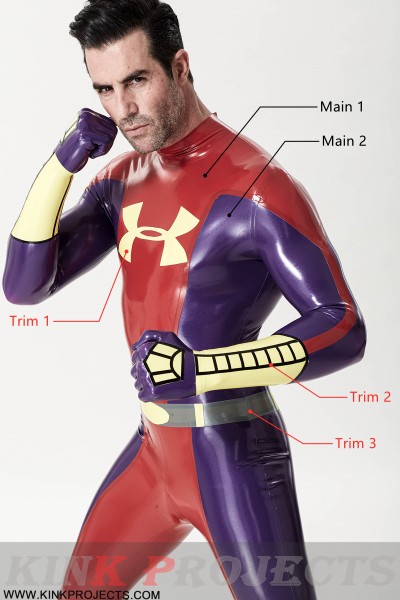 Male 'U-Man' Super Hero Catsuit with Gloves & Feet 