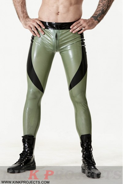 Male 'Pointed Panels' Through-Zip Leggings 