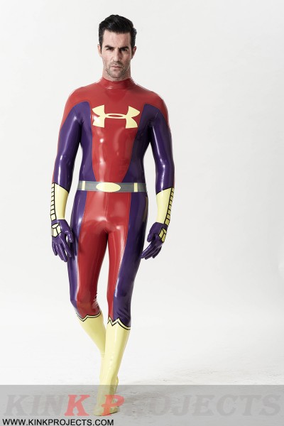 Male 'U-Man' Super Hero Catsuit with Gloves & Feet 