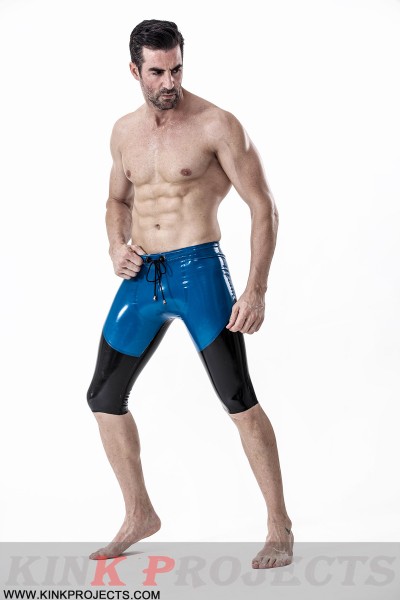 Male Drawstring Knee-length Latex Shorts