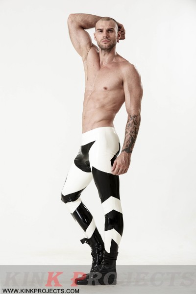 Male Low-Waisted Two-Colour Leggings 