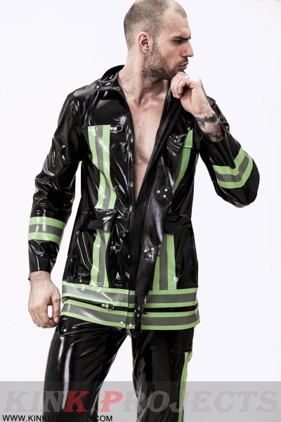 Male 'Rescue Service' Latex Uniform Jacket