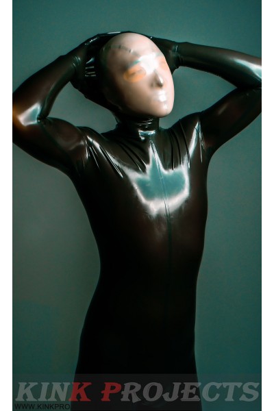 Male Face-Entry Latex Catsuit 