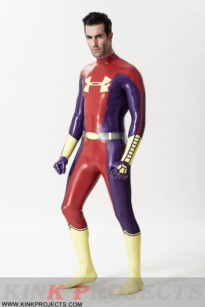 Male 'U-Man' Super Hero Catsuit with Gloves & Feet 