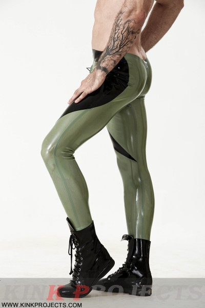 Male 'Pointed Panels' Through-Zip Leggings 