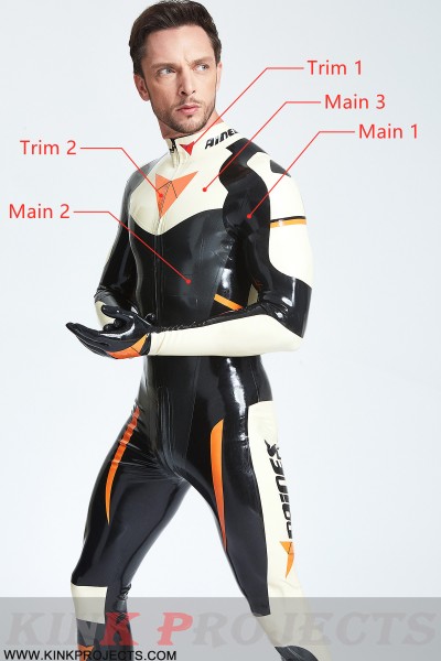 Male 'GP-Moto' Catsuit With Feet and Gloves