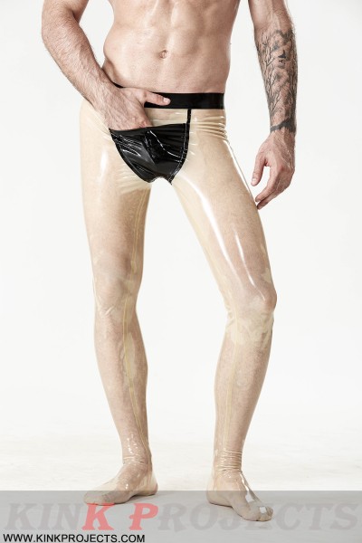 Male 'Pocket' Latex Leggings with Feet