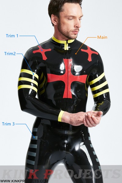 Male 'Crossway' Front Zip Catsuit 