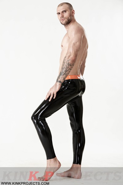 Male Latex Leggings With Front Zipper