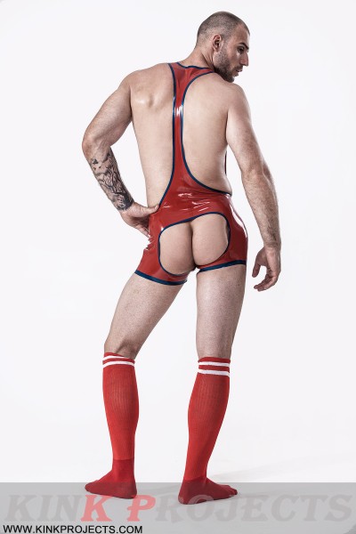 Male Open Bum Wrestling Suit