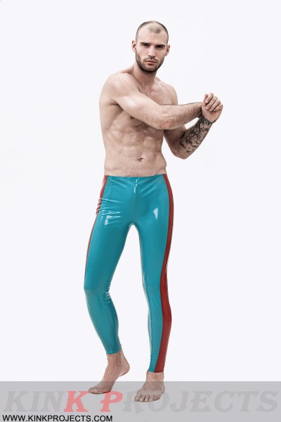 Male Wide-Striped Ankle-Length Leggings