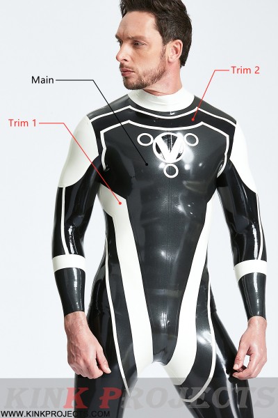 Male 'Trident' Back Zip Catsuit 