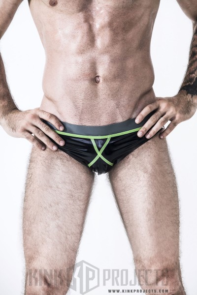 Male Latex Criss-Cross Briefs