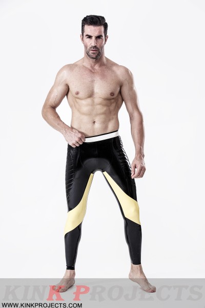 Male Padded Thighs Zipperless Latex Leggings