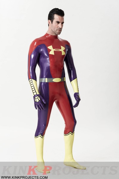 Male 'U-Man' Super Hero Catsuit with Gloves & Feet 