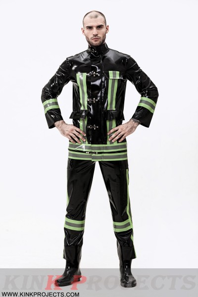 Male 'Rescue Service' Latex Uniform Jacket