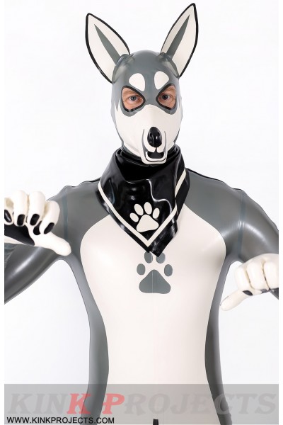 Male Grey Donkey Latex Catsuit