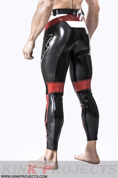 Male Latex Motorcycle Branding Pants