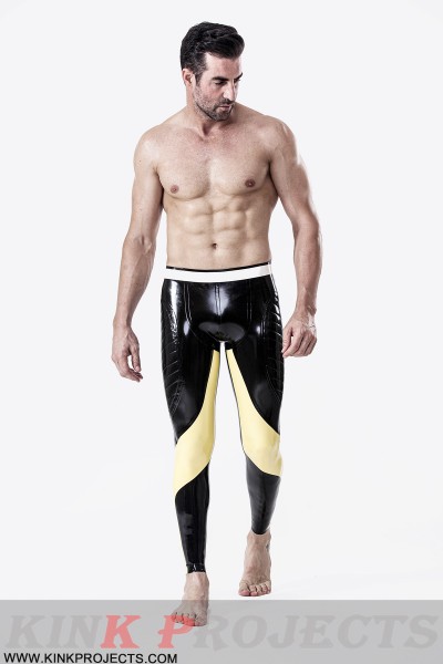 Male Padded Thighs Zipperless Latex Leggings