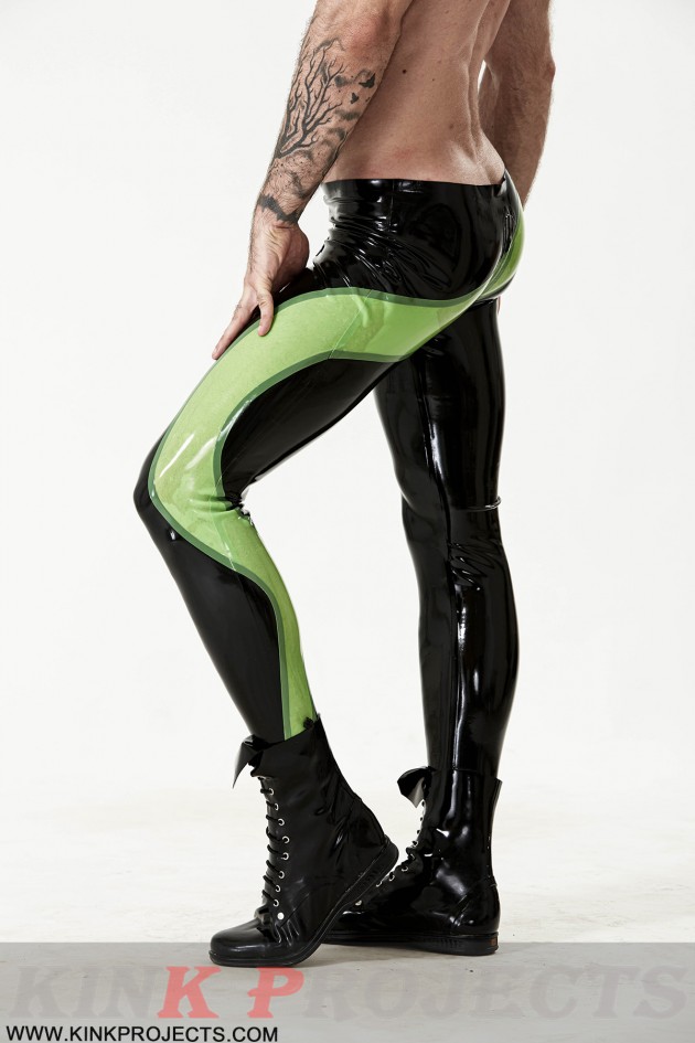 Male 'Side-Winder' Through-Zip Leggings 