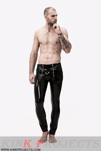 Male 'Sailor-Front' Latex Jeans