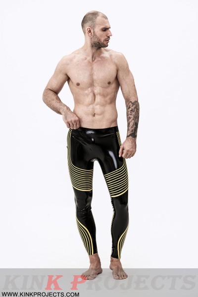 Male 'Illusions' Patterned Latex Leggings