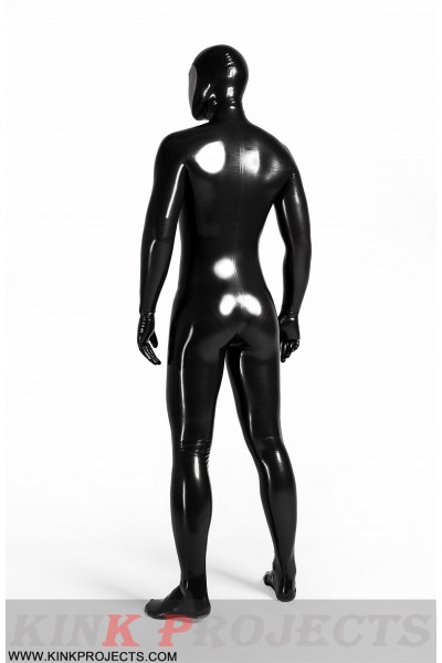 ( Stock Clearance) Male Face-Entry Latex Catsuit 