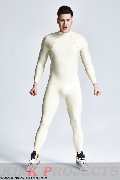 Male Double-Diagonal Zip Catsuit 