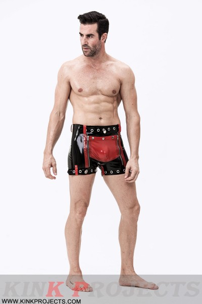 Male Sailor-Front Zip Bondage Shorts