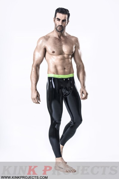 Male Studded & Zippered 'Codpiece' Latex Leggings