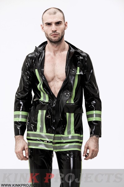 Male 'Rescue Service' Latex Uniform Jacket