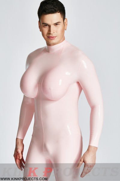 Male Silicone Big Boobs Catsuit 