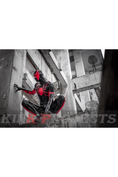 Male 'Red Venom-Man‘ Rubber Catsuit