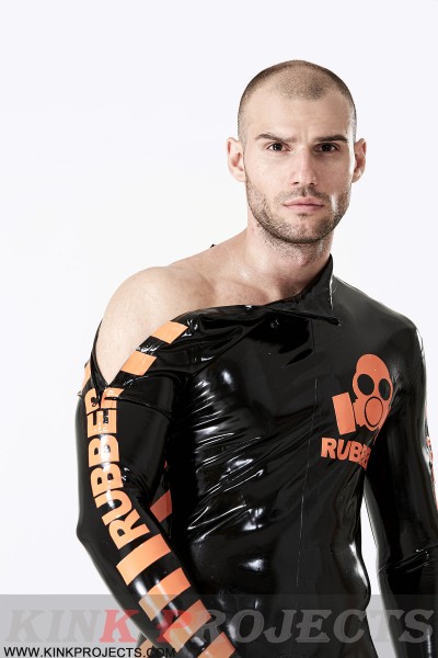 Male 'Respirator' Shoulder-Zip Catsuit