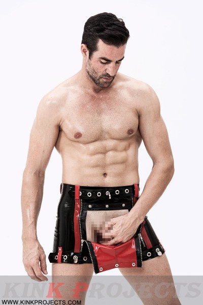 Male Sailor-Front Zip Bondage Shorts