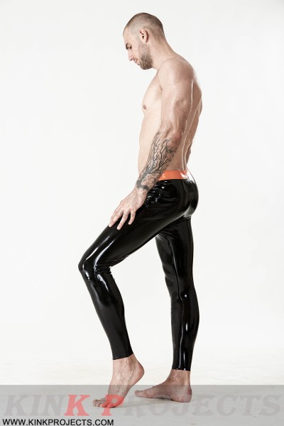 Male Latex Leggings With Front Zipper