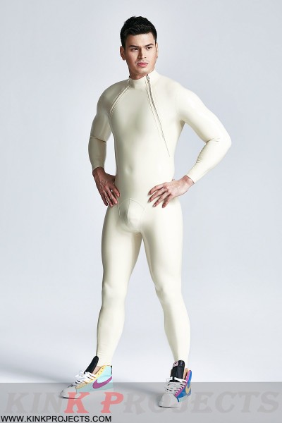 Male Double-Diagonal Zip Catsuit 