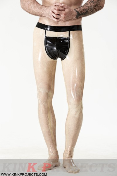 Male 'Pocket' Latex Leggings with Feet