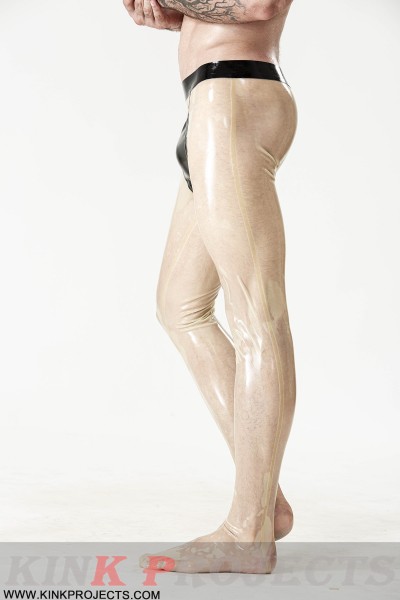 Male 'Pocket' Latex Leggings with Feet