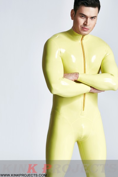 Male 'Mr Muscles' Front-zip Latex Catsuit 