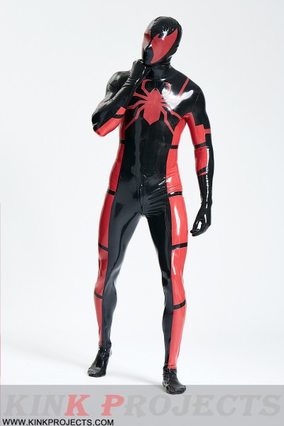 Male 'Red Venom-Man‘ Rubber Catsuit